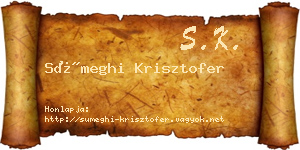 Sümeghi Krisztofer névjegykártya