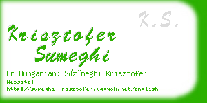 krisztofer sumeghi business card