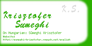 krisztofer sumeghi business card